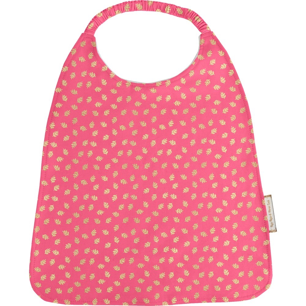 Serviette Enfant Élastique Feuillage Or Rose