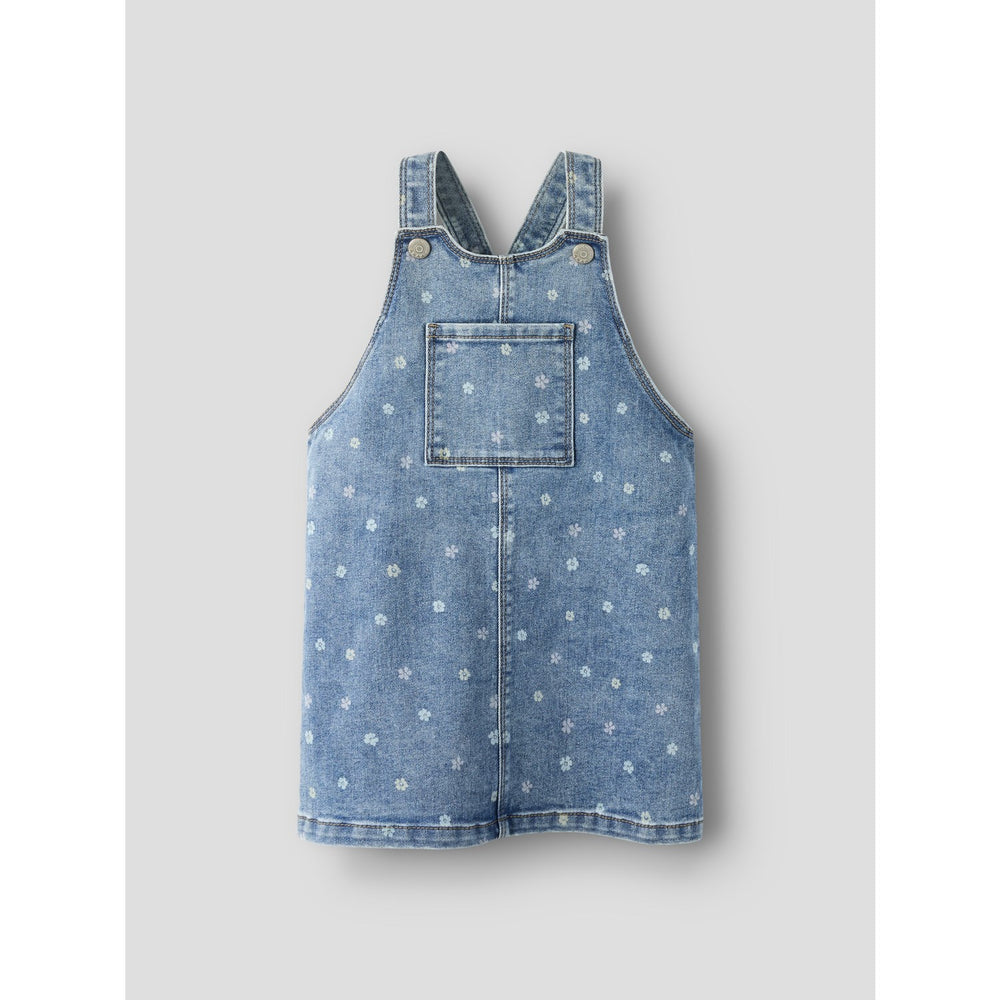 Køb Name It Medium Blue Denim Flower Nmfrosa Kort Dnm Bibskirt 3555-On Noos