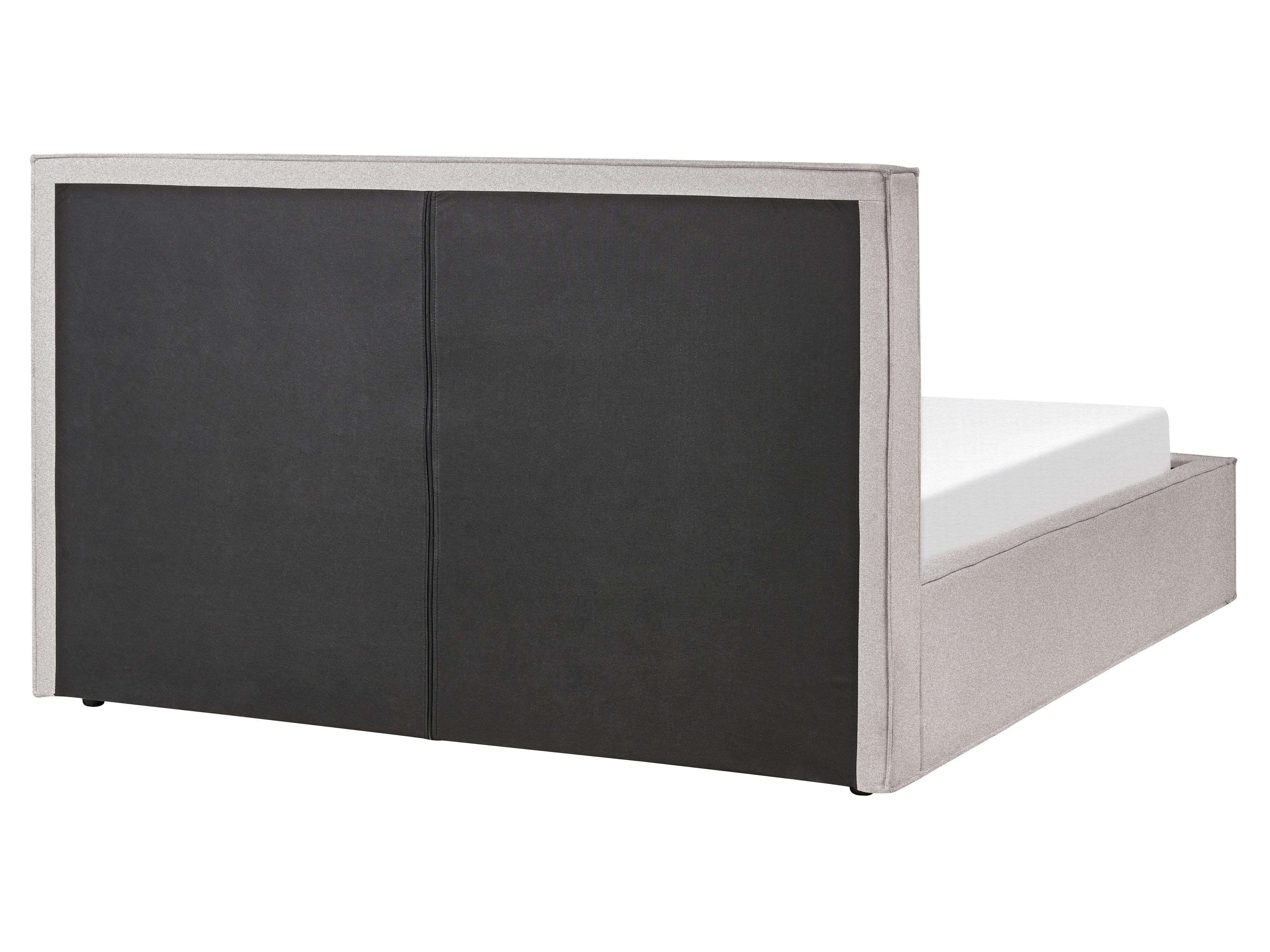 Bed met opbergruimte Stof MOISSAC 160 x 200 cm Lichtgrijs
