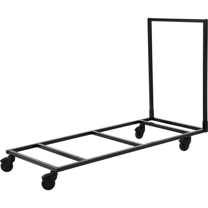 Chariot de rangement noir pour tables pliables