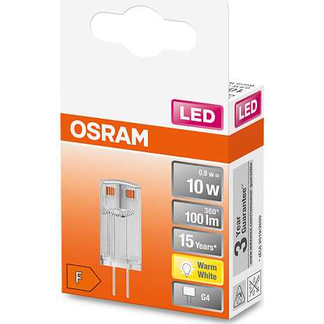 Osram LED pin 0,9W - varmt hvidt lys