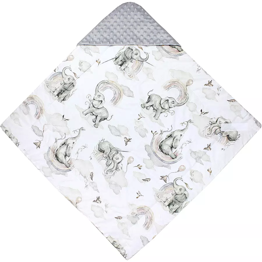 TupTam Baby Winter Einschlagdecke für Babyschale Wattiert weiß Modell 1