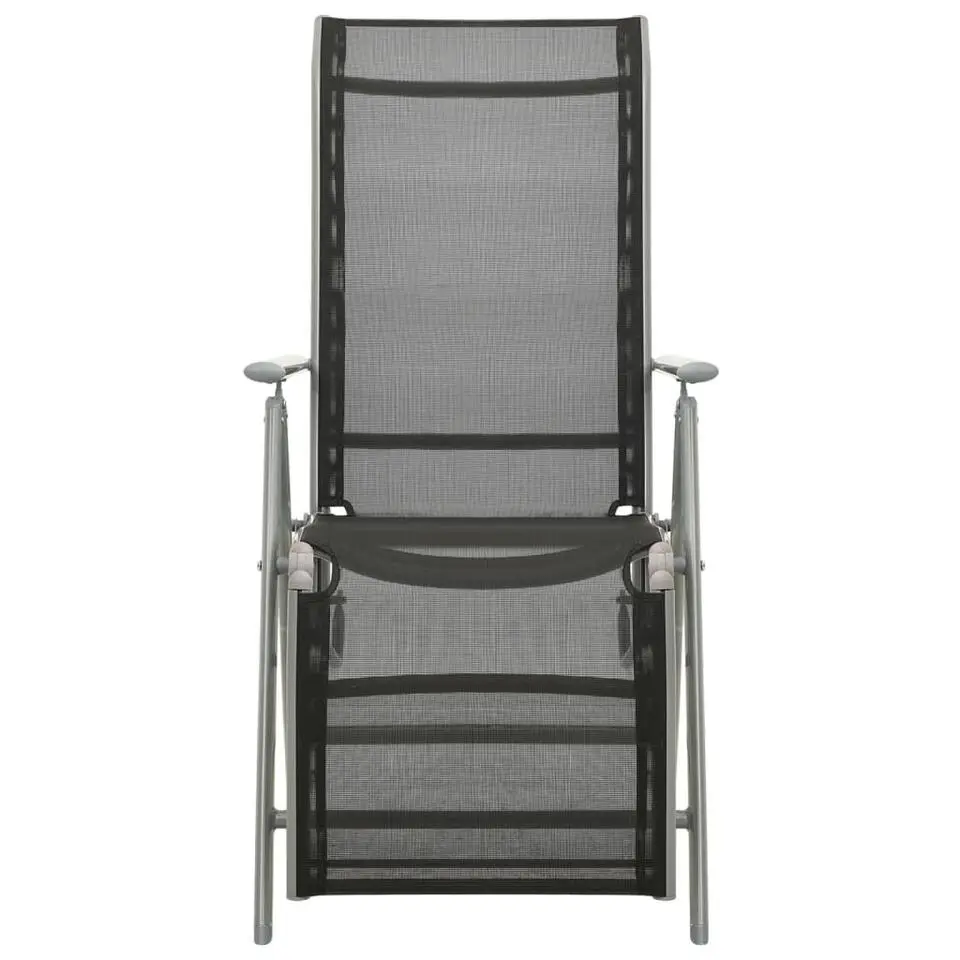 vidaXL - Tuinstoelen - Zilverkleurig - Aluminium - 2 stuks - Verstelbaar