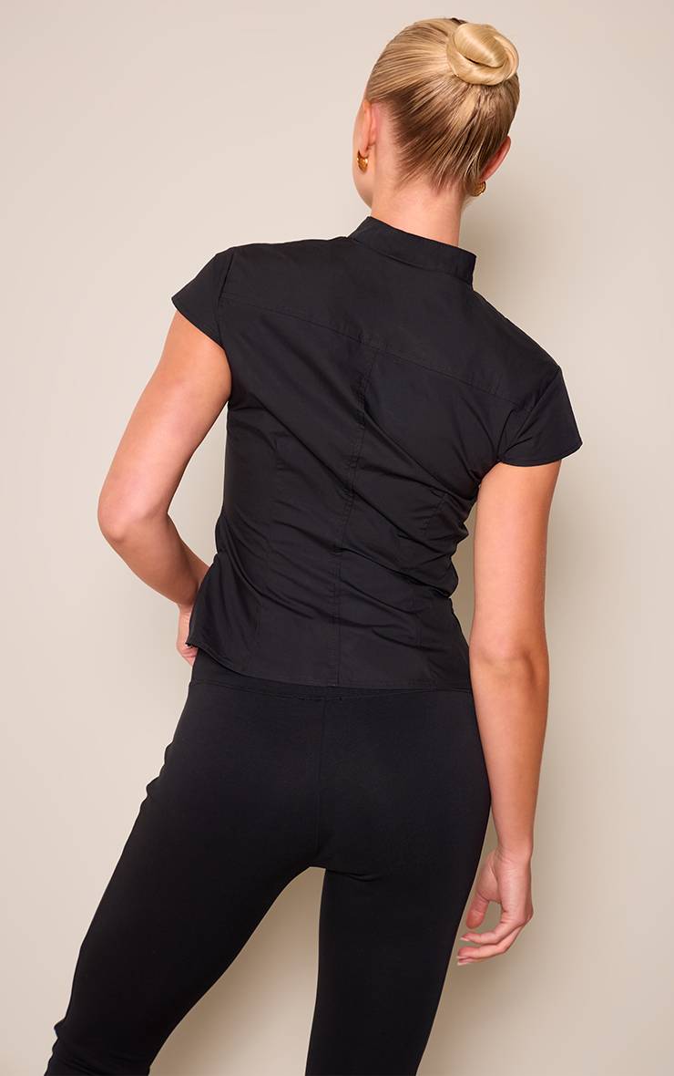 Noir Haut Col Montant Style Utilitaire