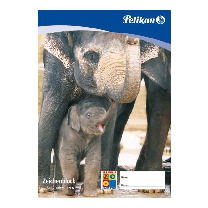 Pelikan Zeichenblock A3 20 Blatt, TCF-100g-m²