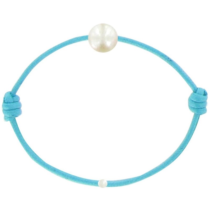 Bracelet Enfant La Perle Blanche des Petites Poulettes - Colors - Turquoise