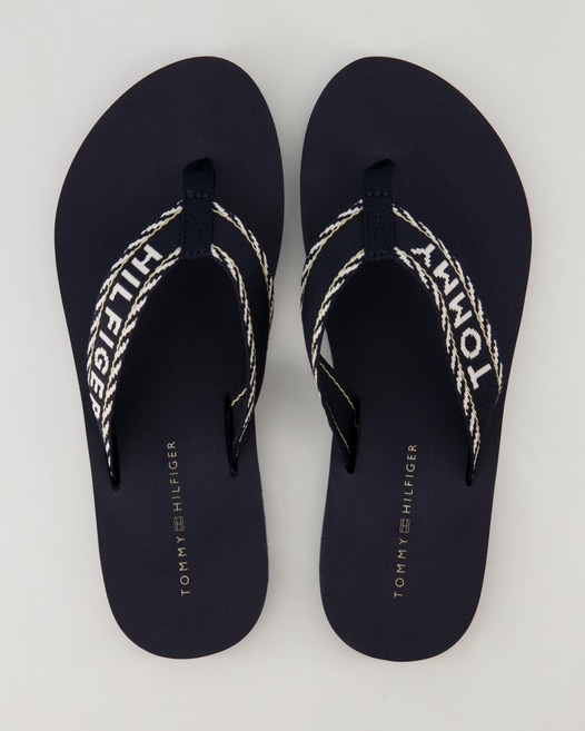 Tommy Hilfiger Webbing Zehentrenner in Blau