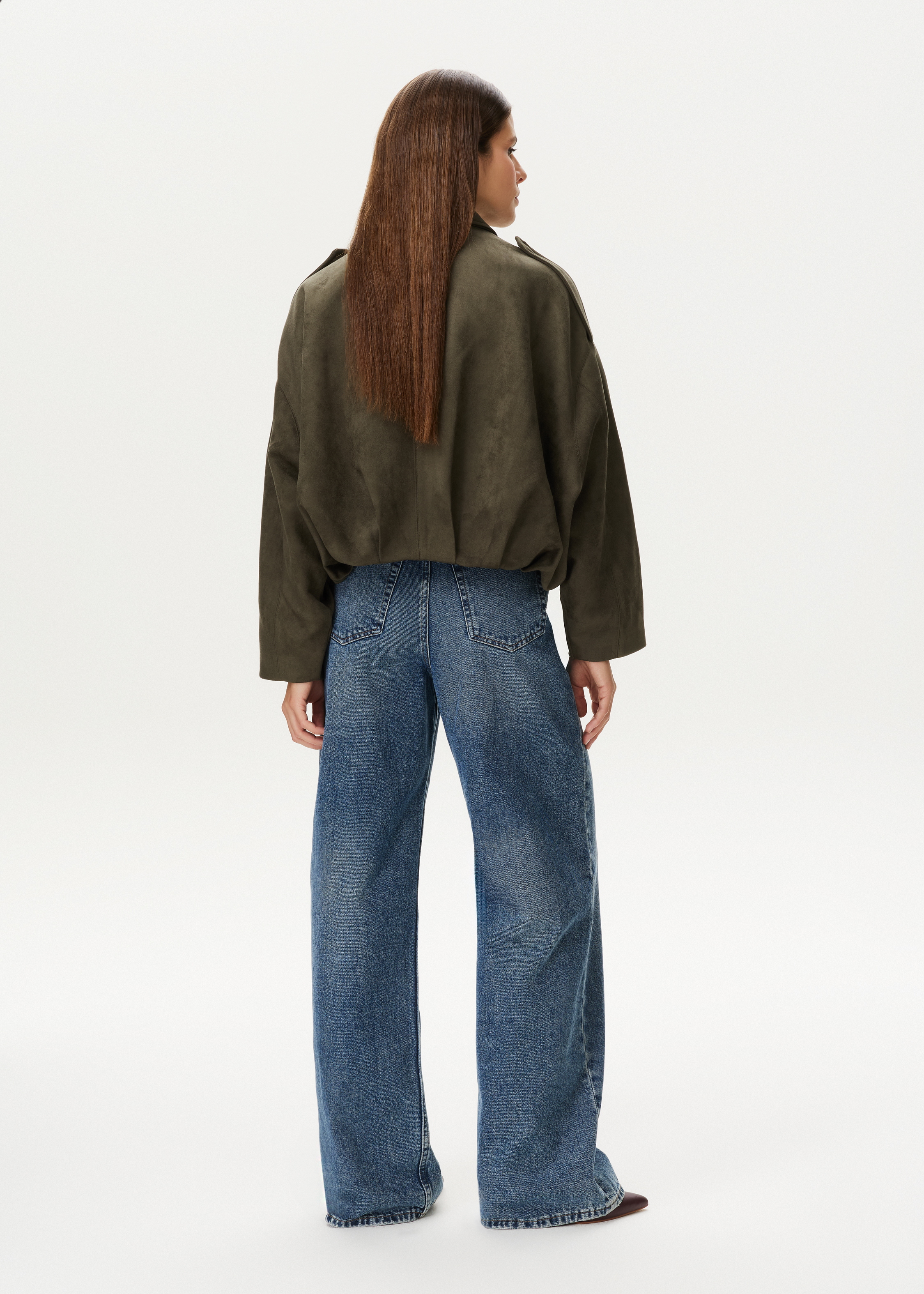 Suedine bomberjacket