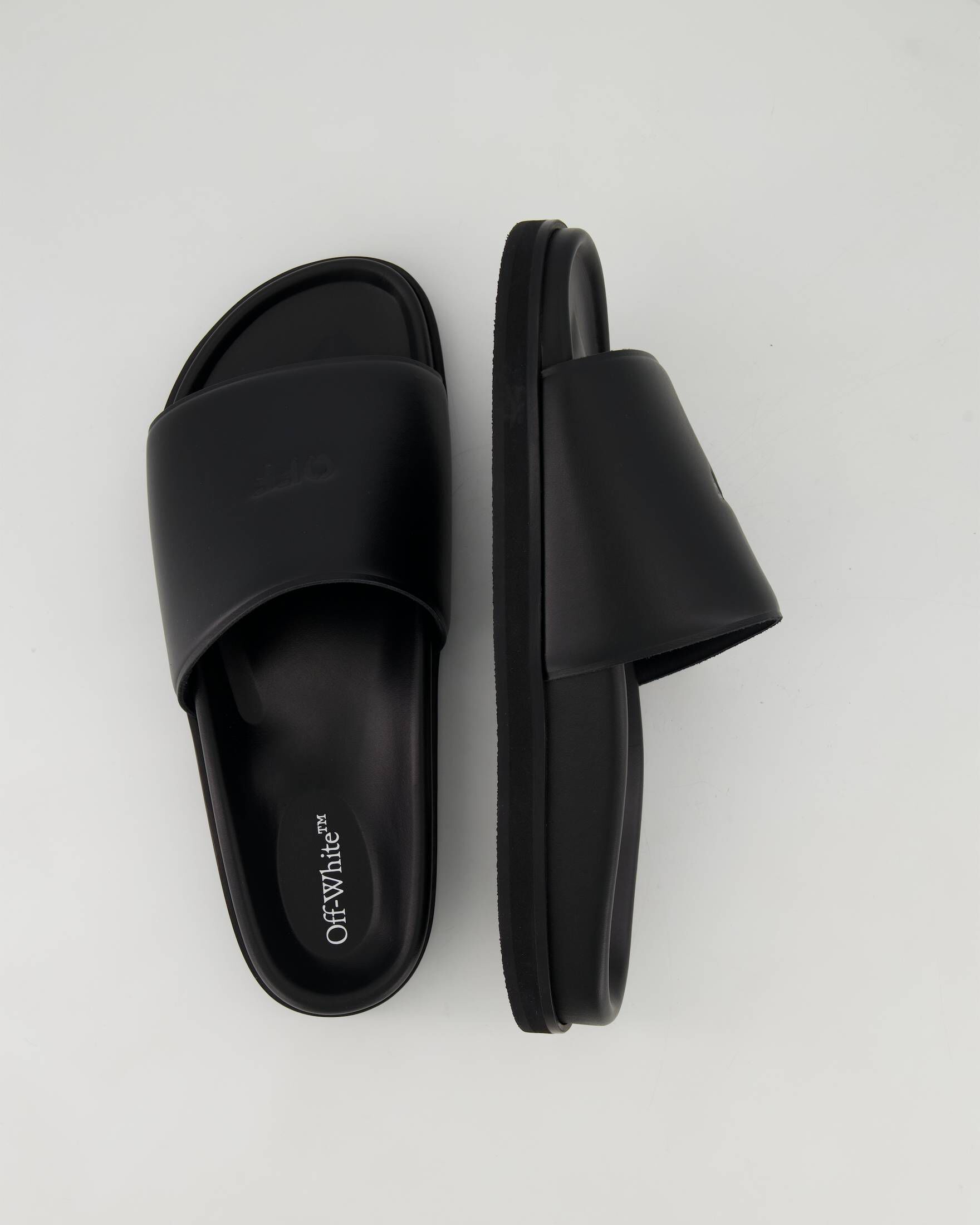 Off-White| Herren Pantoletten CLOUD OF STAMP SLIDER aus Leder