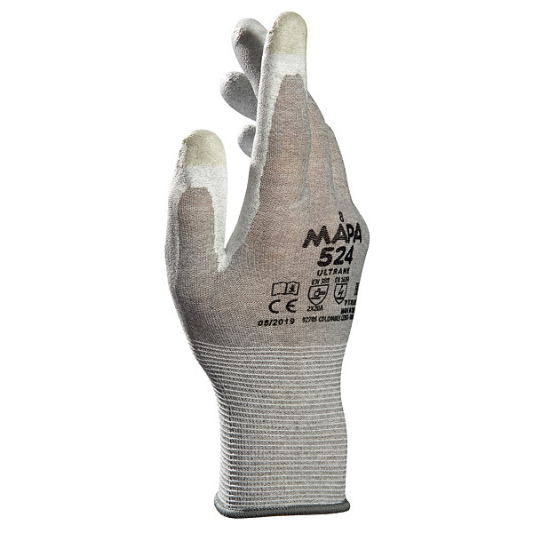 Gants travaux de précision Mapa Ultrane 524 taille 7, lot de 12 paires