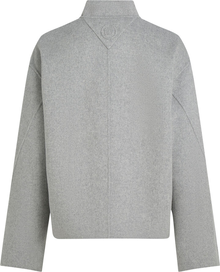 Tommy Hilfiger DF WOOL BOMBER JACKET Light grey htr