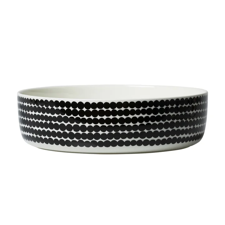 Marimekko - Oiva Räsymatto Schale 3 l, weiss / schwarz