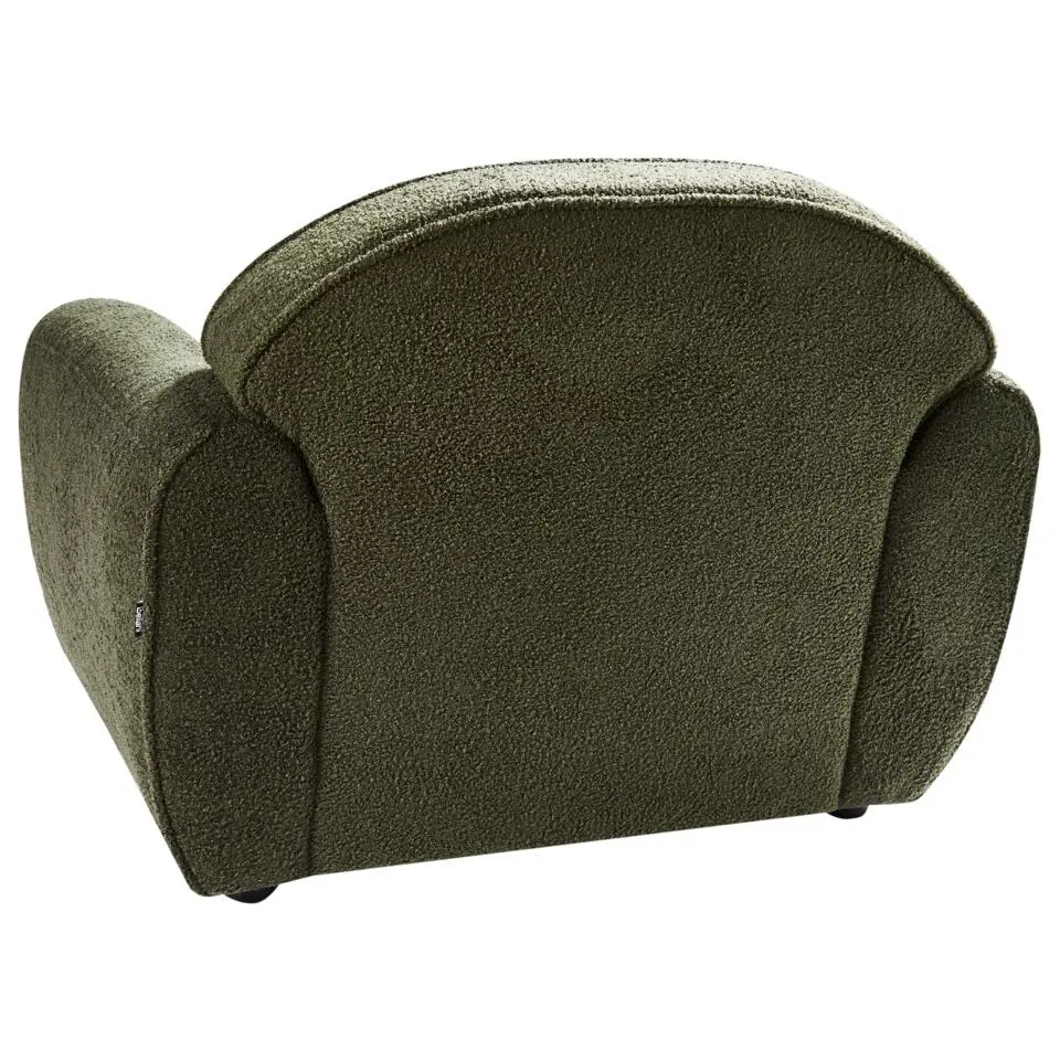ELLEDE - Fauteuil - Donkergroen - Bouclé