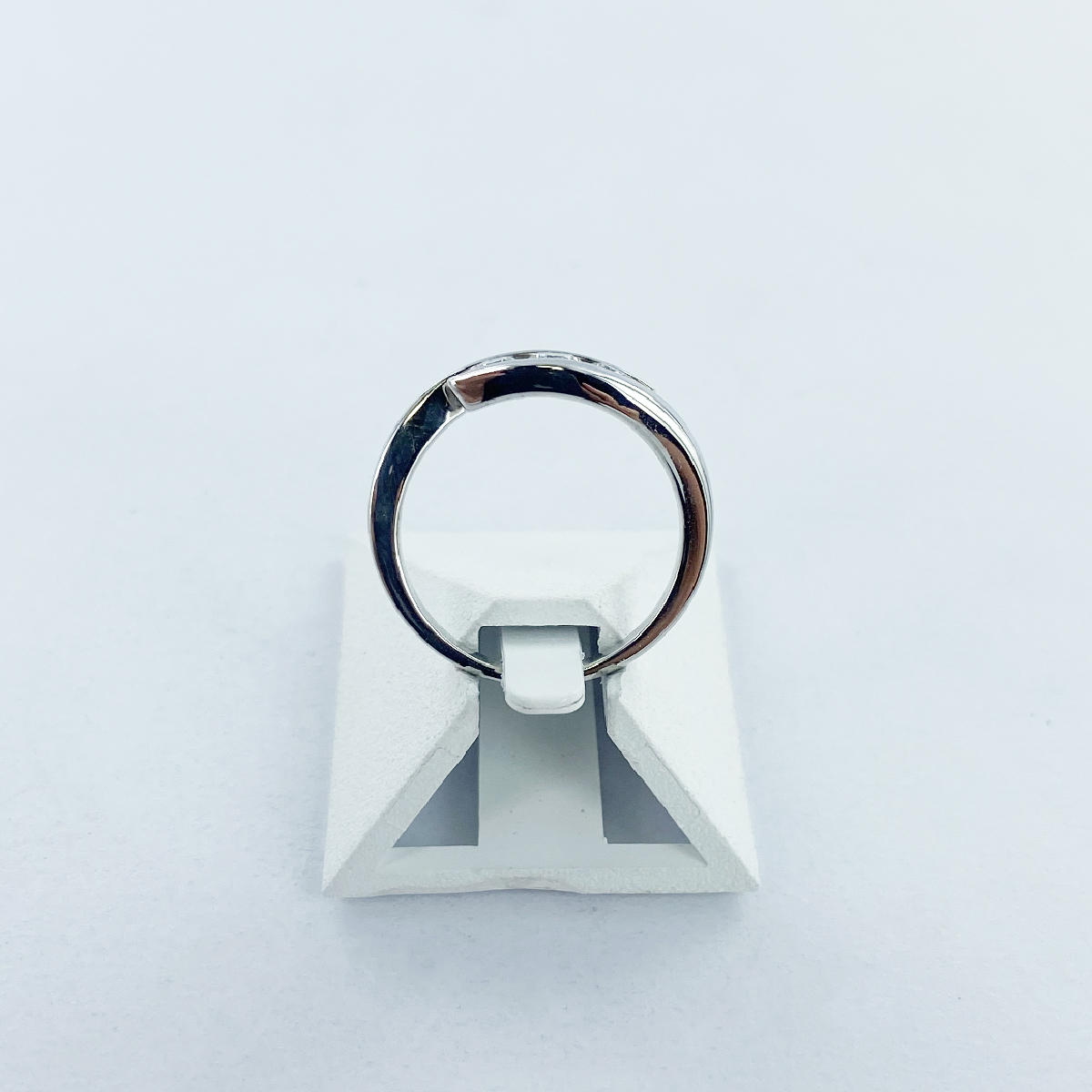 Bague d'occasion or 750 blanc diamants