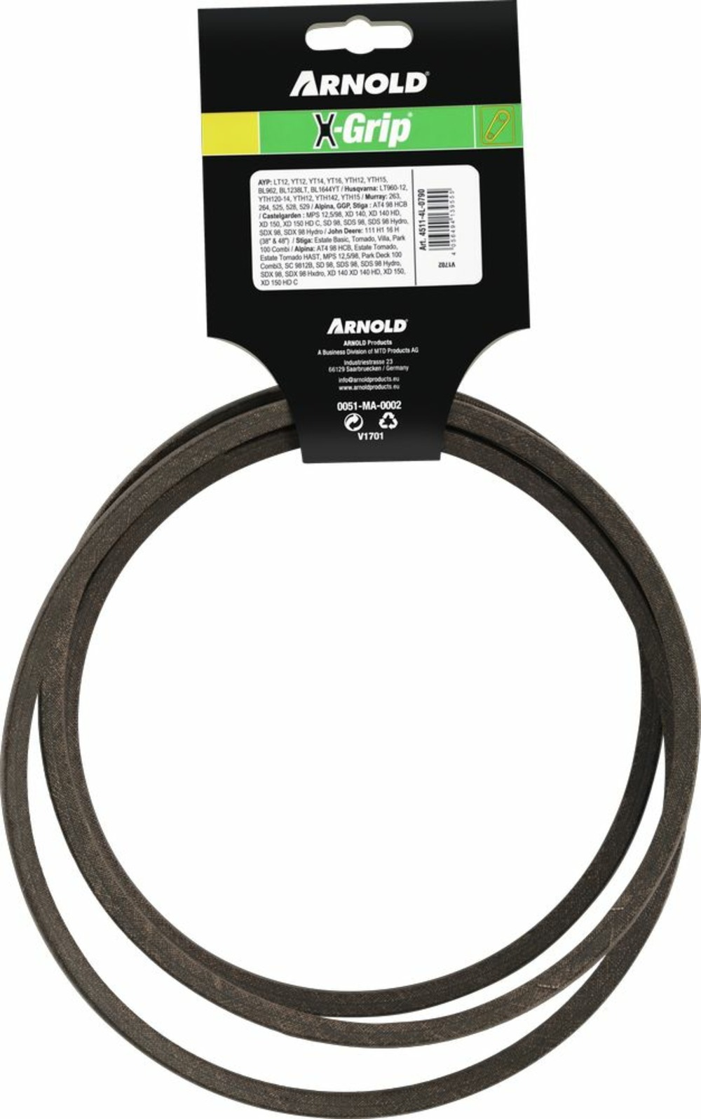 Courroie trapézoïdale x-grip v de type 4l790