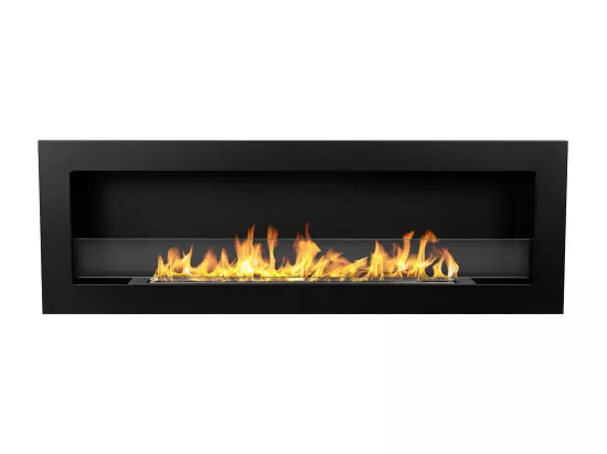 Cheminée bioéthanol murale encastrable 120x40 LIVORNO 120 Noir