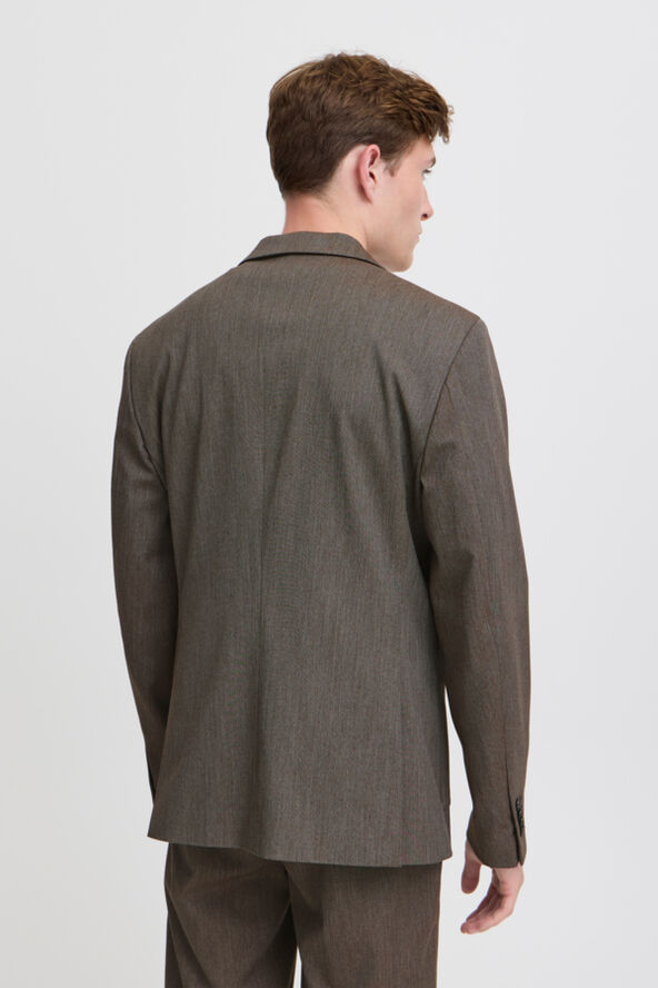 Casual Friday CFBILLE 0169 tweed weave blazer Silver mink melange