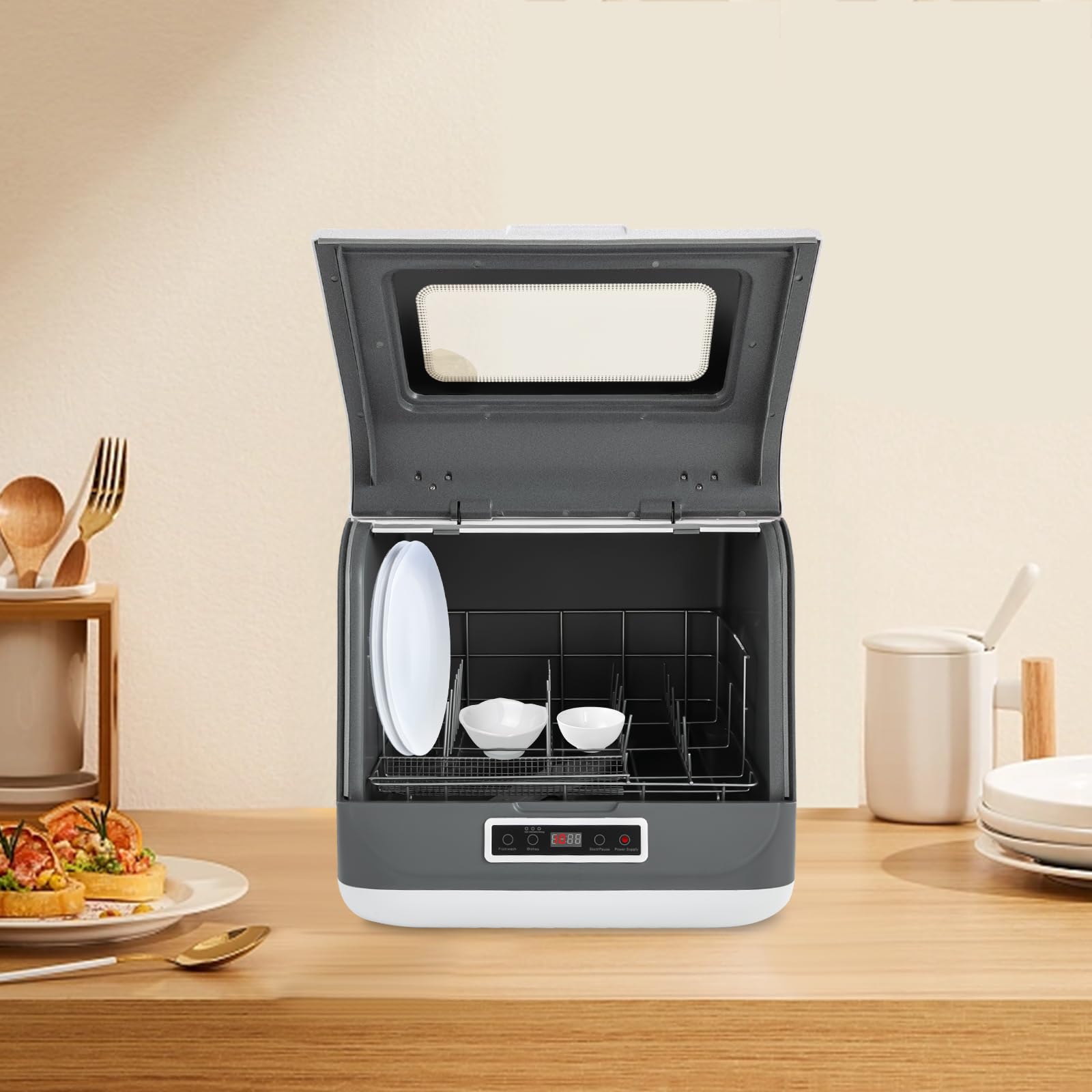 Lave-Vaisselle Portable, Mini-Lave-Vaisselle, 3 Modes De Nettoyage, Lave-Vaisselle, Etre Placé Sur Les Comptoirs, Sous Les Comptoirs, Machines A Laver