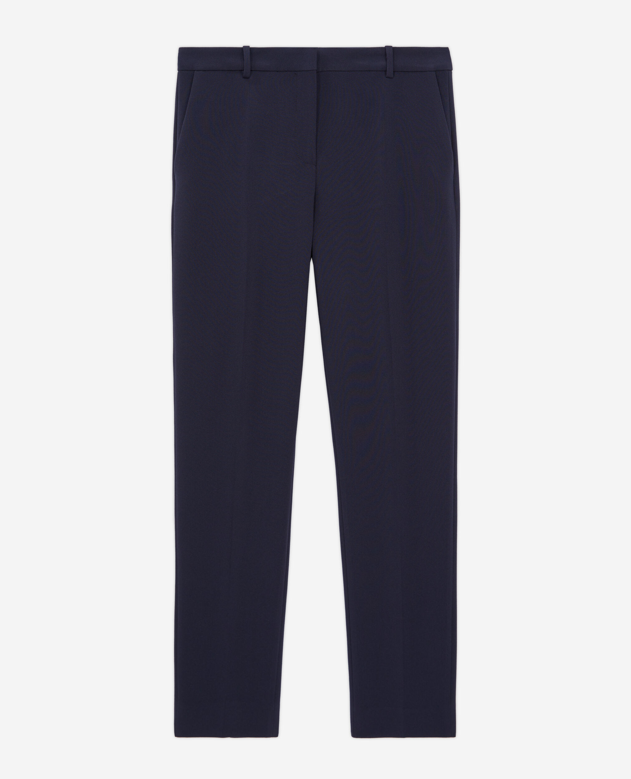 Pantalon de costume en crêpe bleu marine