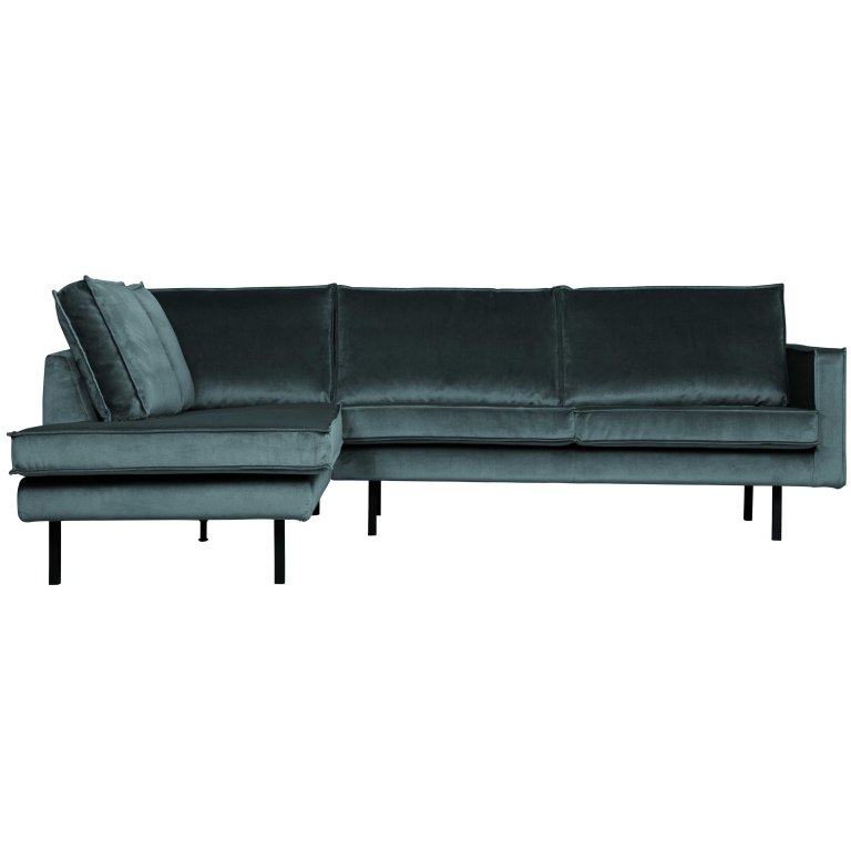 WOOOD Rodeo Velvet hoekbank links Teal