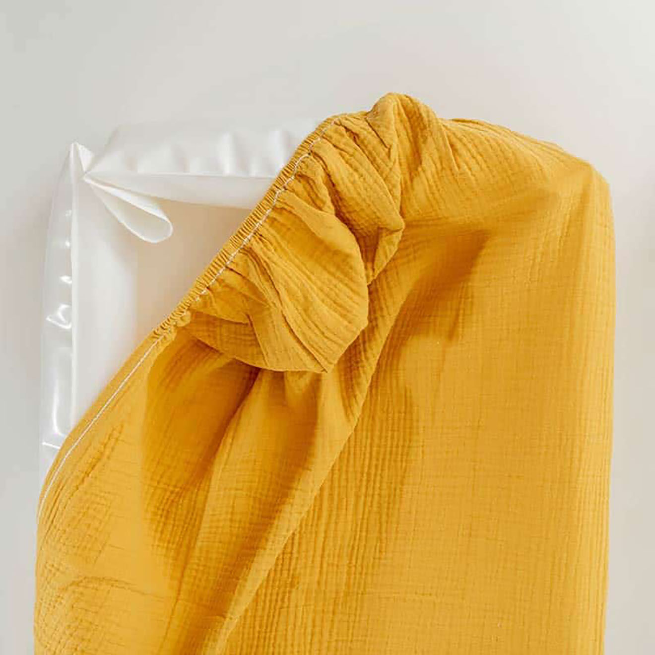 Papate Housse de Matelas à Langer en Coton Bio honey - 50x70 cm