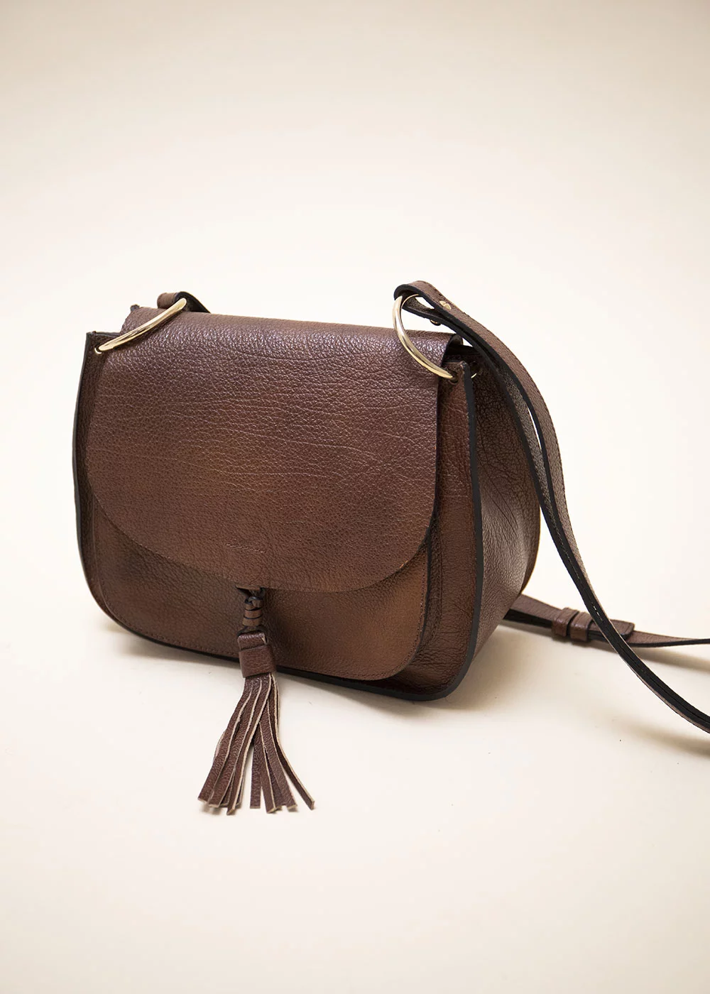BESACE GABRIELA CUIR MARRON