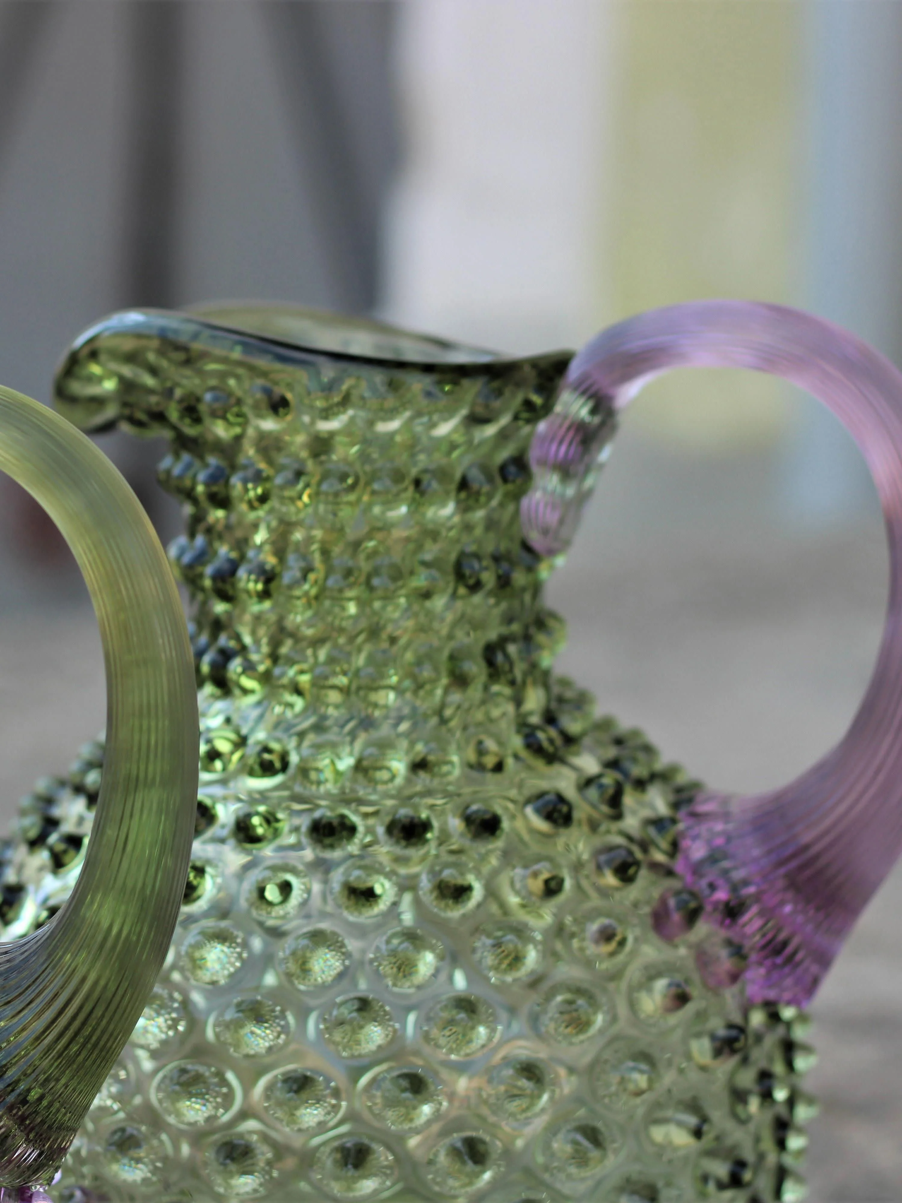 Mondgeblazen karaf Hobnail, 2 L