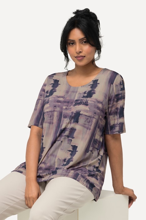 Slinkyshirt, Tintendruck, A-Linie, Rundhals, Halbarm