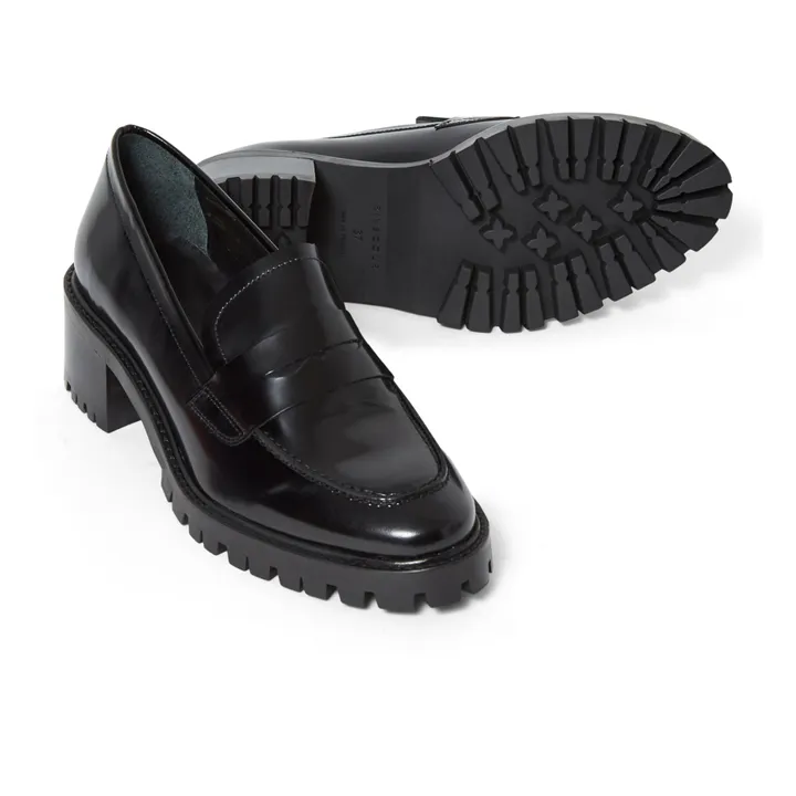 Rivecour Mocassins Cuir Poli N°81 | Noir