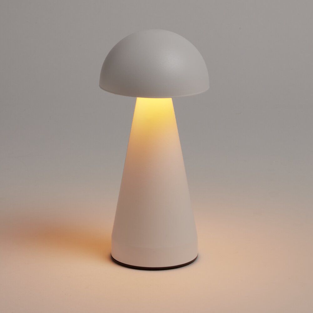 Lampe de table Roundi USB tactile blanche Ø9,5xH22,5cm