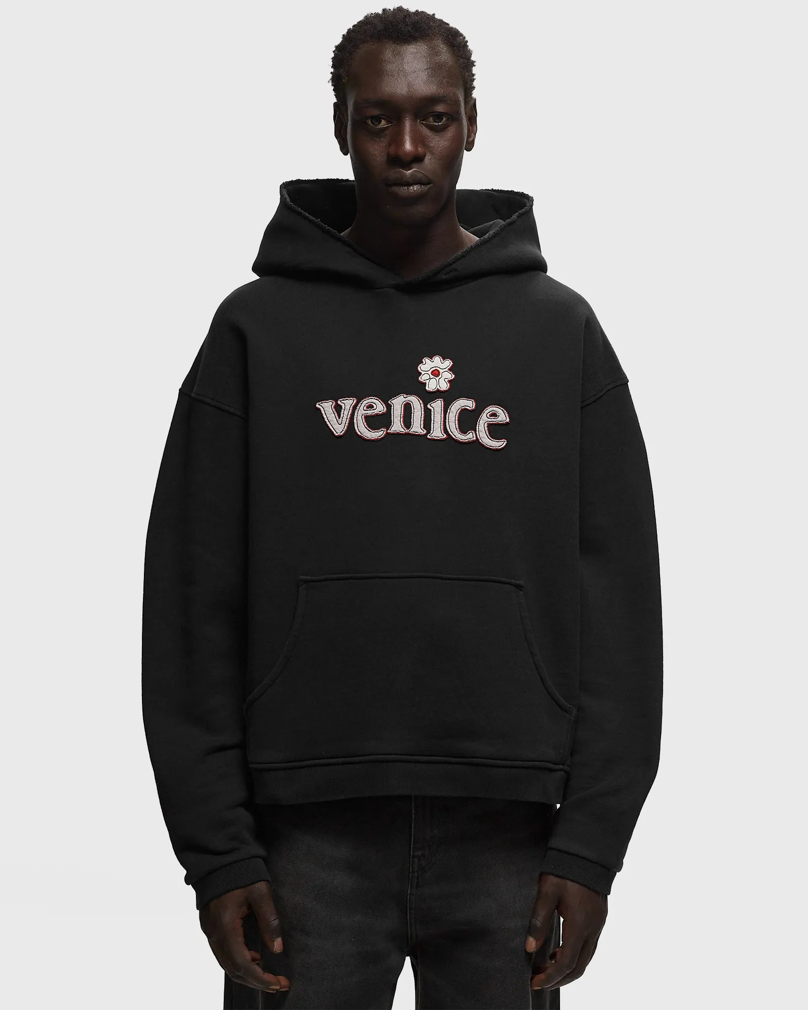 ERL VENICE PATCH HOODIE KNIT