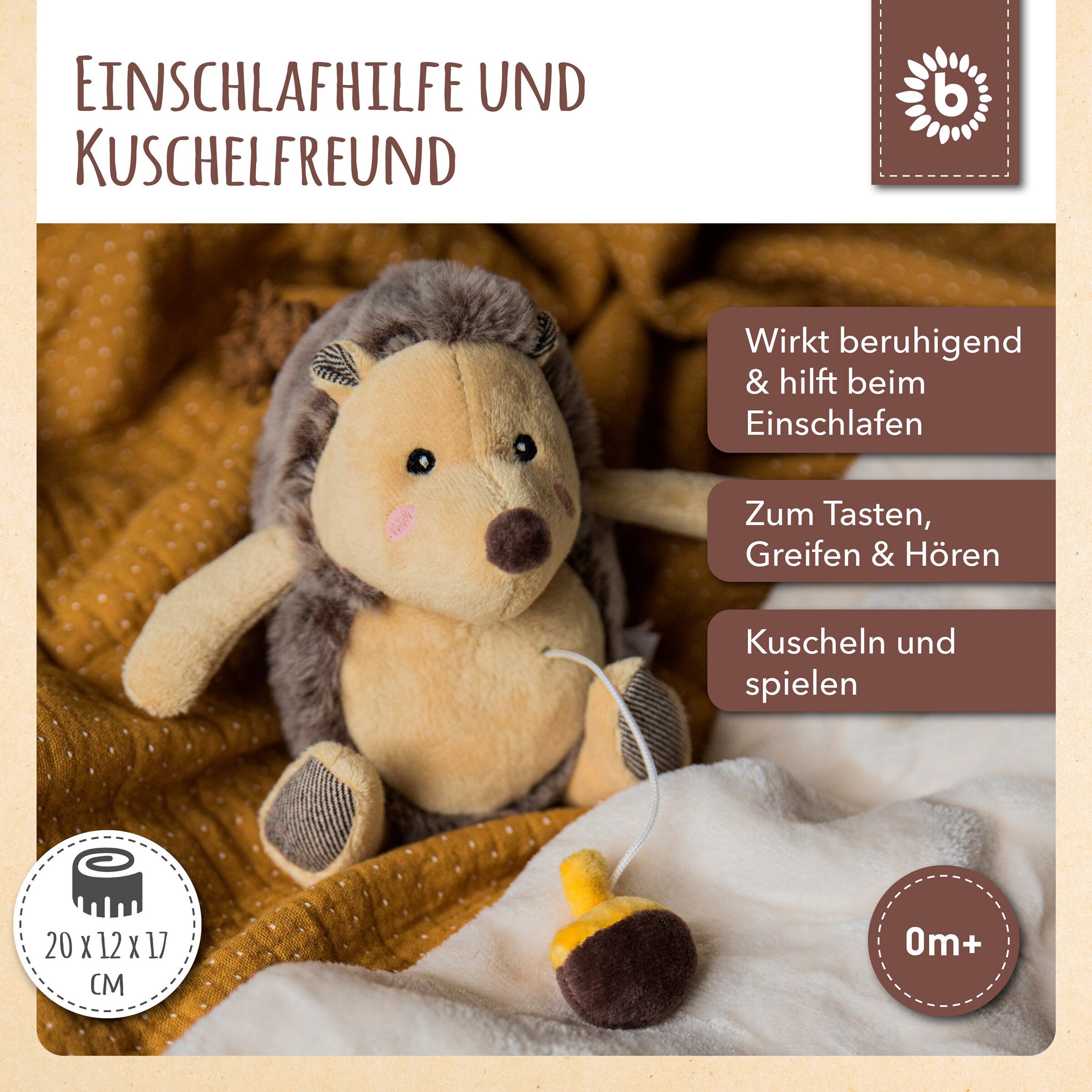 Bieco Musikspieluhr Igel - ab Geburt Braun