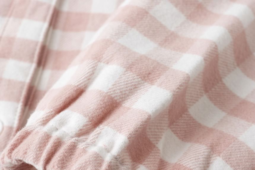 Finlies - Bijpassende pyjamaset voor koppels: geruite top met lange mouwen + broek
