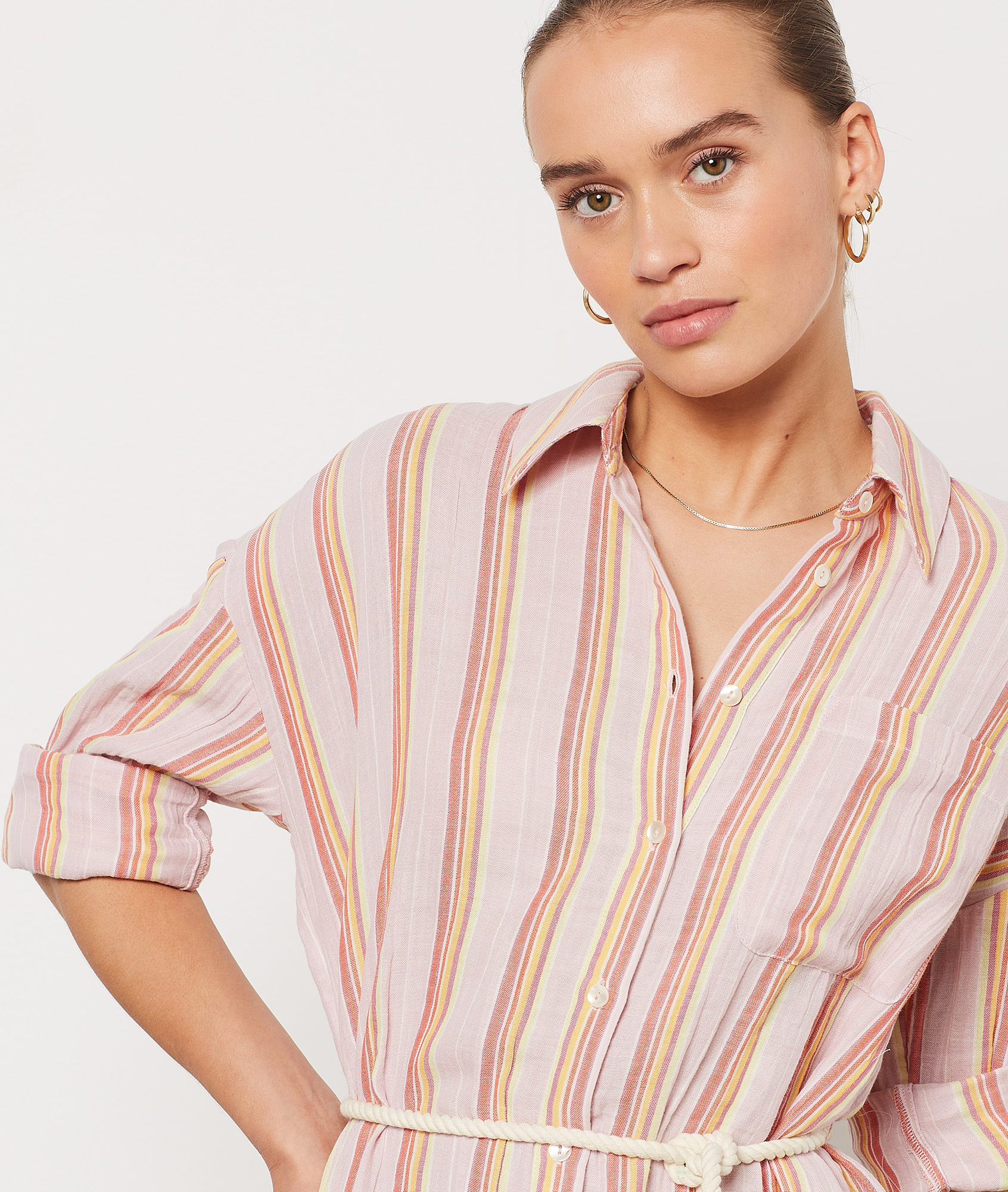 Robe à rayures 100% coton