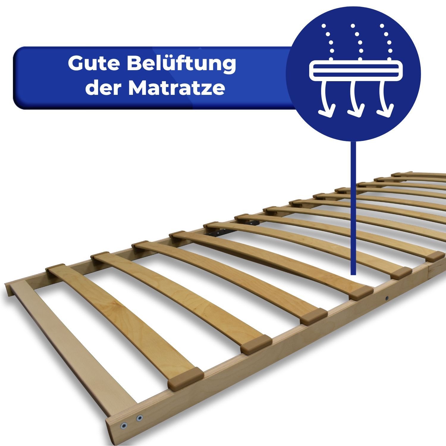Coemo Lattenrost FIX mit 13 Federleisten - nicht verstellbar - 140 x 200 cm