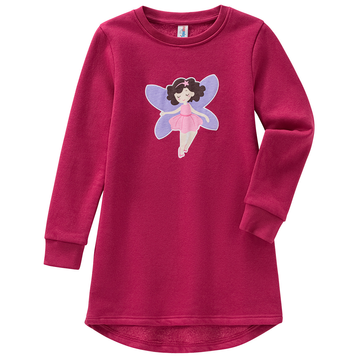 Topolino Mädchen Sweatkleid mit Fee-Applikation dunkelpink