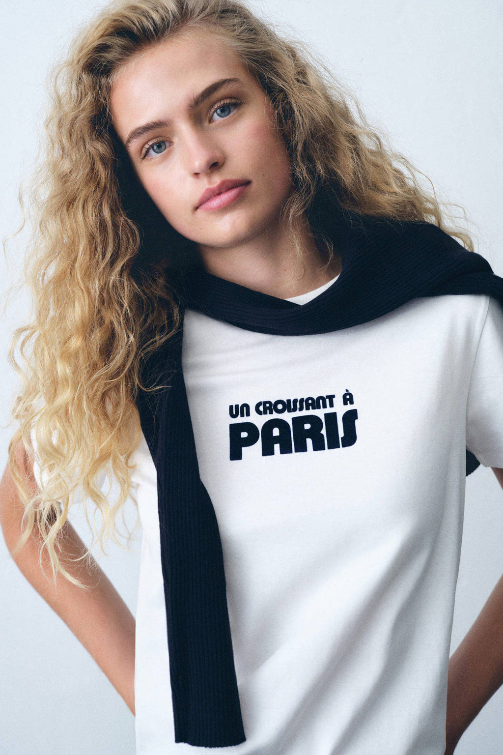 MANGO TEEN T-shirt met tekst naturel wit