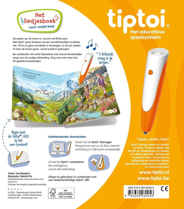 Ravensburger - tiptoi® - Liedjesboek - Multi - Papier