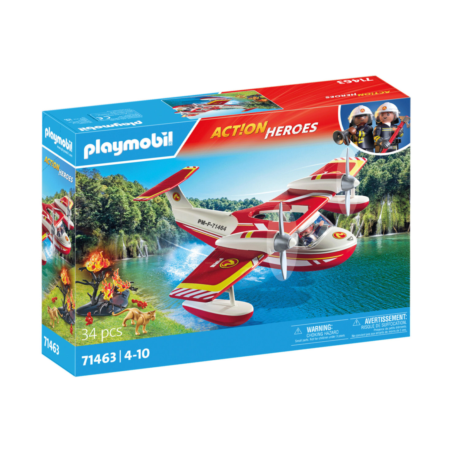 Playmobil Feuerwehrflugzeug mit Löschfunktion