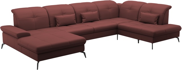 sit&more Wohnlandschaft »Amica, U-Form, inkl. Sitztiefenverstellung und Armteilverstellung« wahlweise mit Kopfteilverstellung, Bettfunktion und Bettkasten