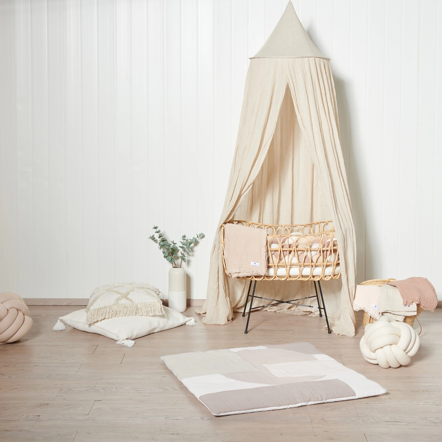 Nordic Coast Company Krabbeldecke Musselin Natur