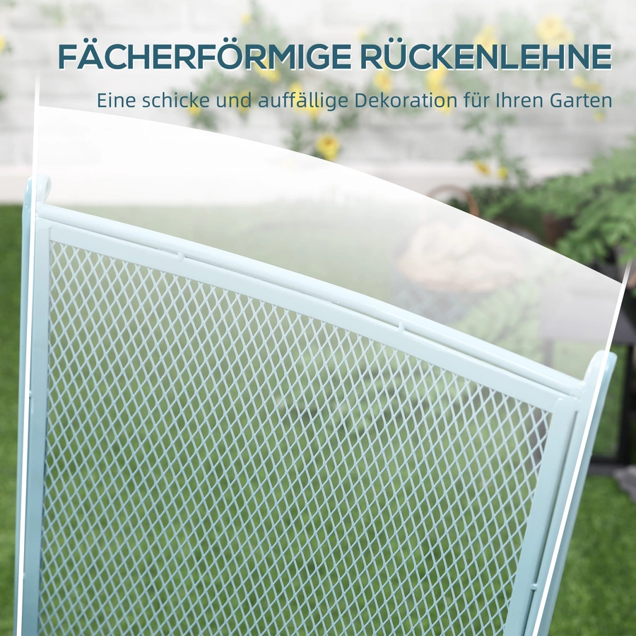 Outsunny Gartenmöbel-Set mit Klappbarkeitsfunktion blau