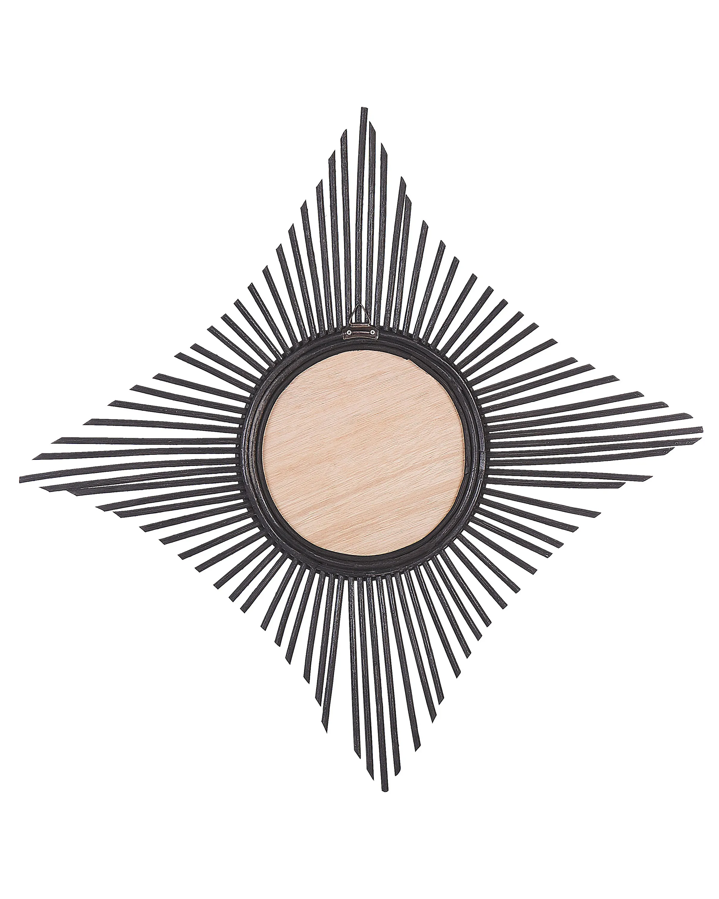 Wandspiegel MAJENE 60 cm 60 cm Rotan Zwart