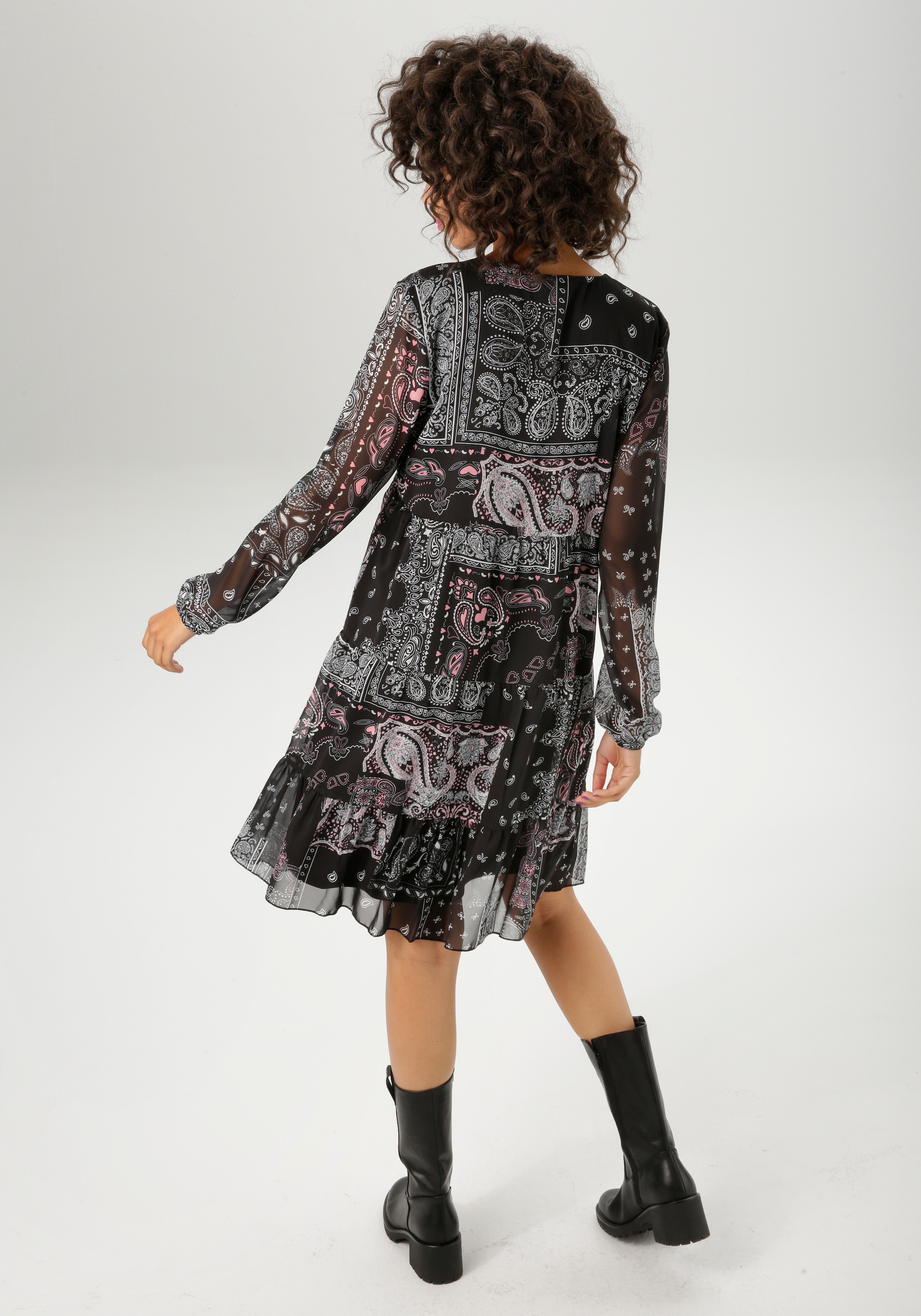 Aniston CASUAL Tunikakleid im fantasievollen Paisley-Muster-Mix - NEUE KOLLEKTION