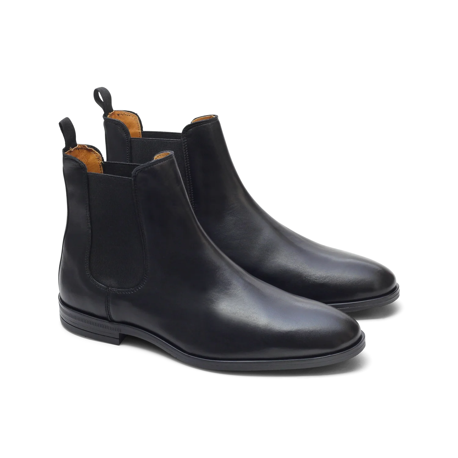 Berry-Chelsea boots en cuir noir