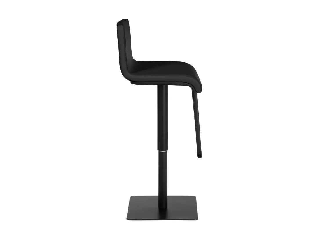 Lot de 2 Tabouret de bar - Similicuir & Noir - Noir - Limon