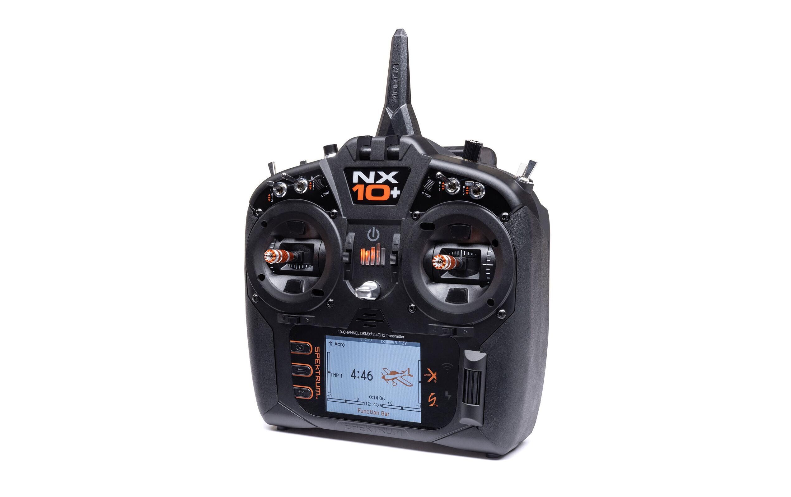 Fernsteuerung NX10+ 2.4 GHz DSMX 10-Kanal, (nur Sender)<br>10-Kanal Sender für Flugzeug und Helikopter