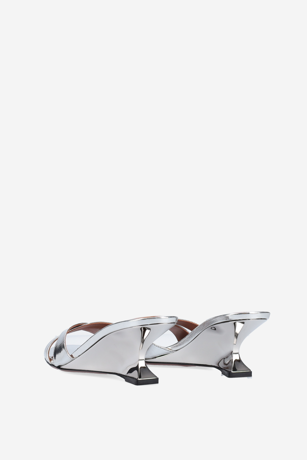 Nina 50 metallic leather mules