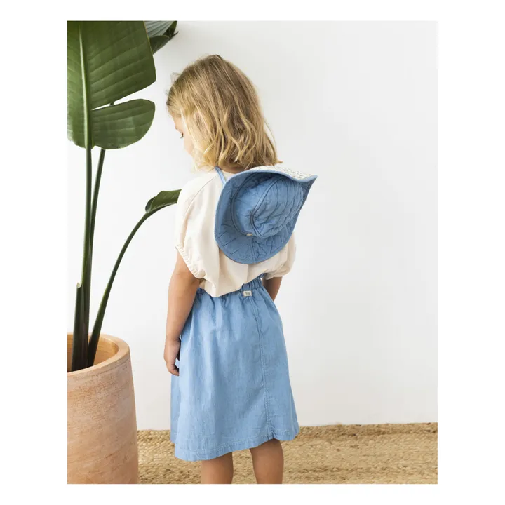 Búho Chapeau Denim Coton Bio Matelassé | Bleu jean