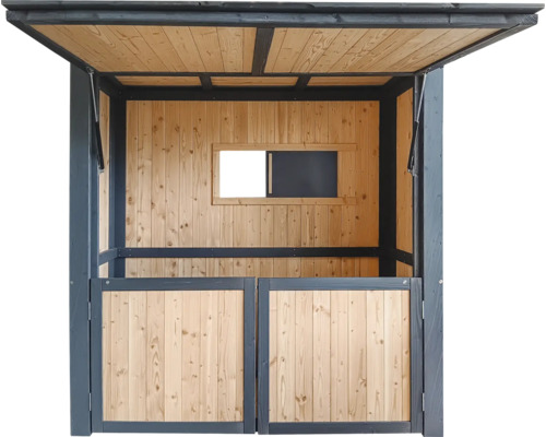 Konsta klein grillhuisje 224 x 102 cm natuur-antraciet